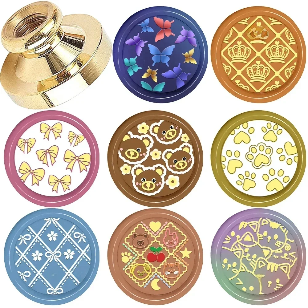Vlinder Kroon Paw Print Lakzegel Zegel Stempel Koperen Kop Reliëf Proces Stempel Afdichting Voor Diy Kaarten Bruiloft Uitnodiging Decoratie - afbeelding 2