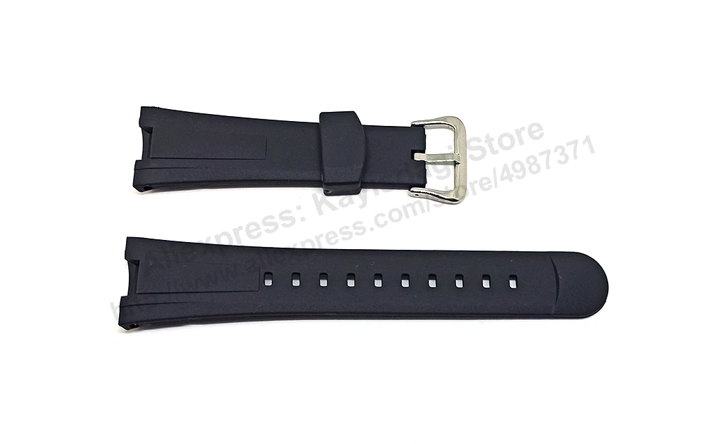 Black Rubber Watch Band / Strap Compatible for Casio Edifice EF-305-1AV , EF-305-9AV