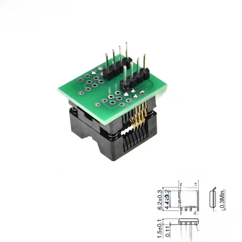 5 sztuk SOIC8 SOP8 do DIP8 ez programator adapter gniazdo 150MIL gniazdo moduł konwertera układ testowy IC 24C02 24C08 24C32 EEPROM — zdjęcie 2