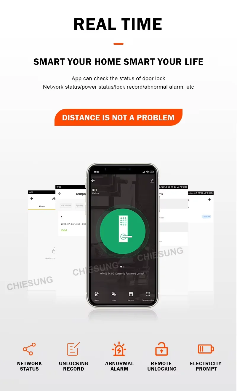Fingerprint Waterproof TUYA LOCK  App Outdoor Garden Lock Remote Control Code Keyless Smart Door Lock Electric Rim Lock