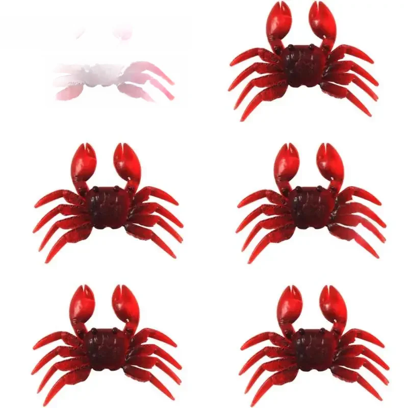 ALASICKA 5 pièces 8 cm Wobbler crabe en forme d'appât de natation pêche artificielle Lifelikes leurre attirail appât de pêche Simulation leurres de poisson