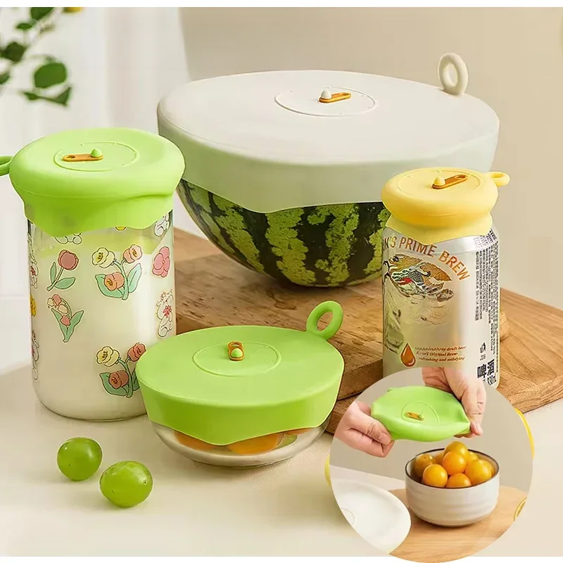 Couvercles extensibles réutilisables, couvercle de bol pour emballage alimentaire, couvercle extensible en Silicone pour tasses, verres, récipient de boisson, canette de boisson, couvercle alimentaire