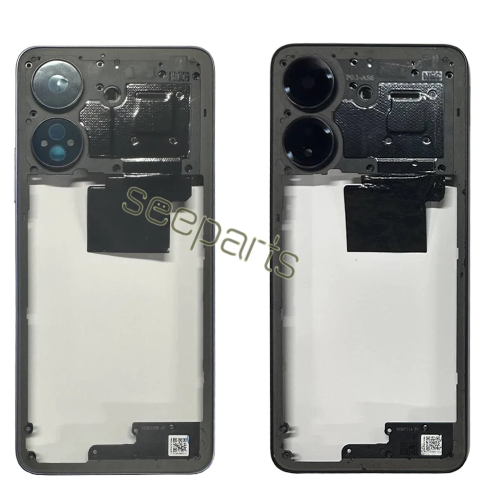 For Xiaomi Redmi 13c Middle Frame Rear Bezel Plate Chassis Housing Back Frame Replace For Redmi 13c 23100RN82L 23106RN0D Frame