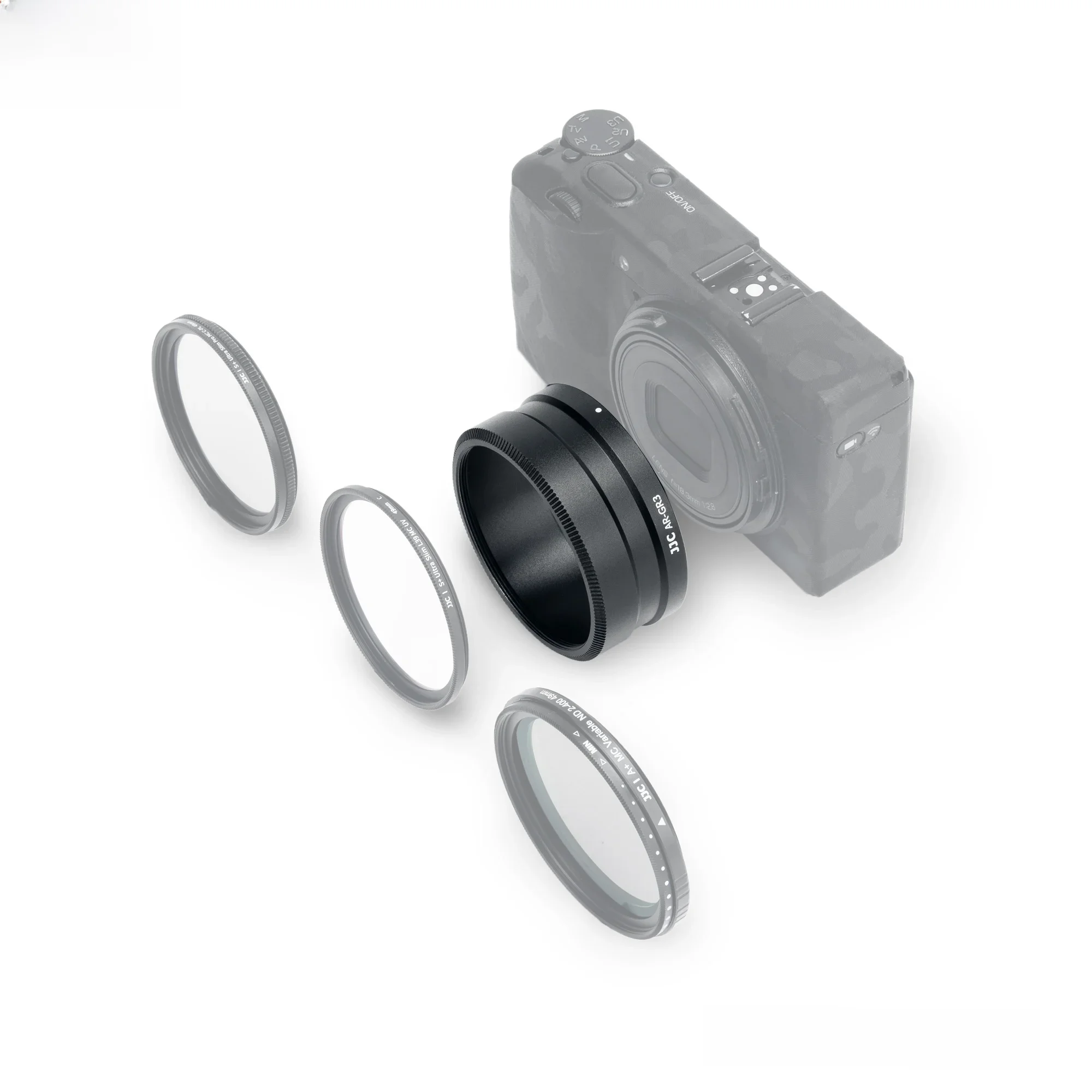 Adapter obiektywu JJC GR3 do cyfrowej kompaktowej kamery Ricoh GR III HDF GR3 i obiektywu konwersyjnego GW-4 21 mm zastępuje adapter obiektywu Ricoh GA-1 — zdjęcie 2