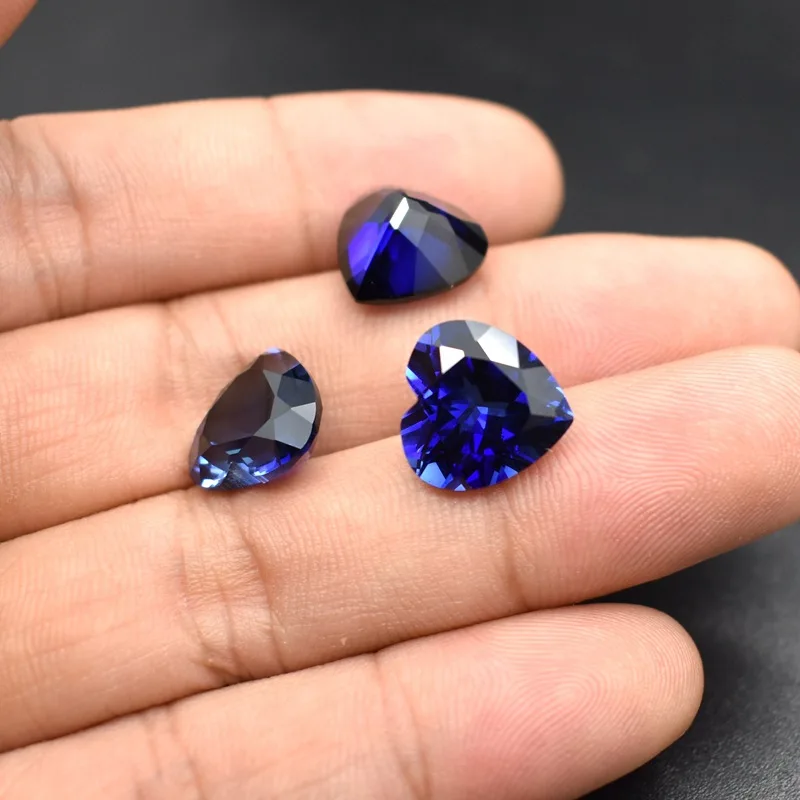 Pretty Sapphire Heart-shaped Large Size 15×15mm 9.0ct For Jewelry Making VVS Loose Gemstone Passed Test