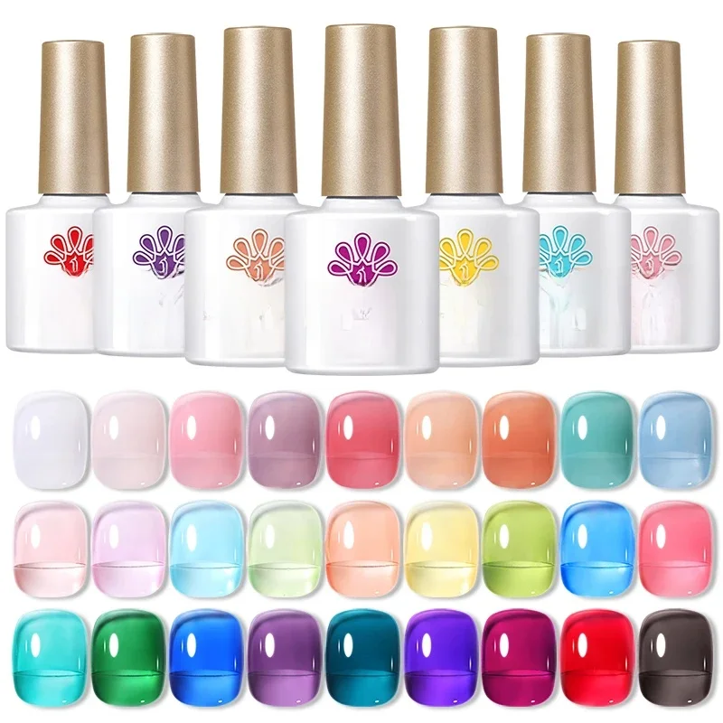 BORN PRETTY 10 ml Translucent Jelly Nude Gel Nagellack Bunter Lack Semi Permanent UV LED Nail Art Maniküre Gel