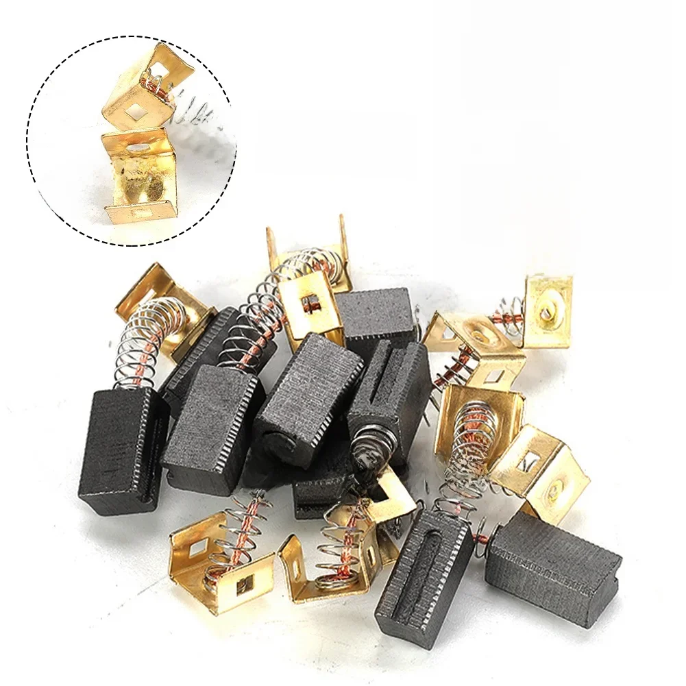 Balais de carbone 6.4x7.9x12.5mm pour Black Decker CD105 CD110 CD115 KG900, remplacement de Machine à polir et à découper, outils électriques, 10 pièces