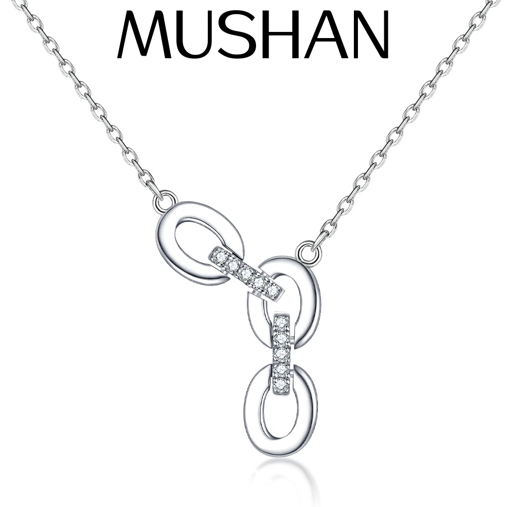 

Ювелирные изделия MuShan: Колье-цепочка из стерлингового серебра 925 пробы с подвеской HCD и драгоценными камнями – идеальный подарок для невесты, подруги, женщины.