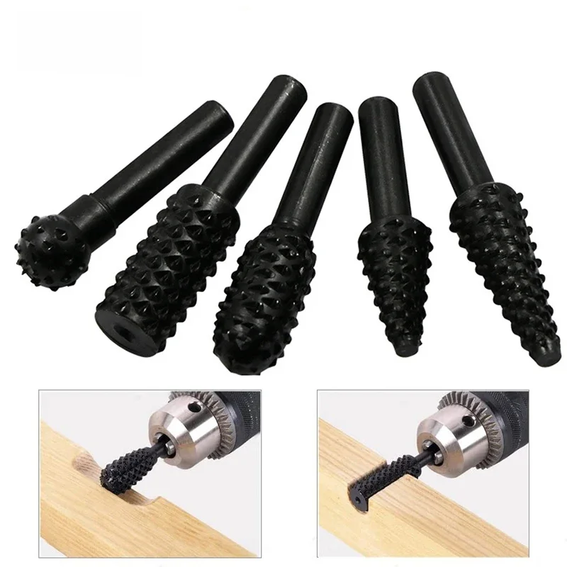 5 szt. Zestaw wierteł narzędzia tnące obrotowa 1/4 ''6mm do szlifowania noża do obróbki drewna narzędzie do rzeźbienia w drewnie zestaw do frezów — zdjęcie 2