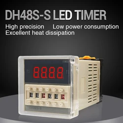 DH48S-S Programmable Delay Relay 0.01S-99990H With Socket Base DH48S 1Z 24v Time Relay 220v