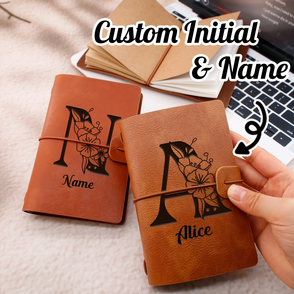 

Custom Initial Mini Notebook | Cute Daily Planner | Notes and Planning | Personalized Keepsake for Travel, Work, or Study