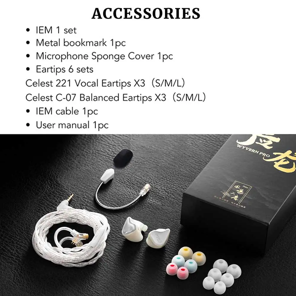 Imagem -02 - Kinera Celest Wyvern Pro 10 mm Lcp Driver in Ear Fone de Ouvido Microfone para Transmissão ao Vivo Fone de Ouvido para Jogos com Cabo Removível de 078 Pinos