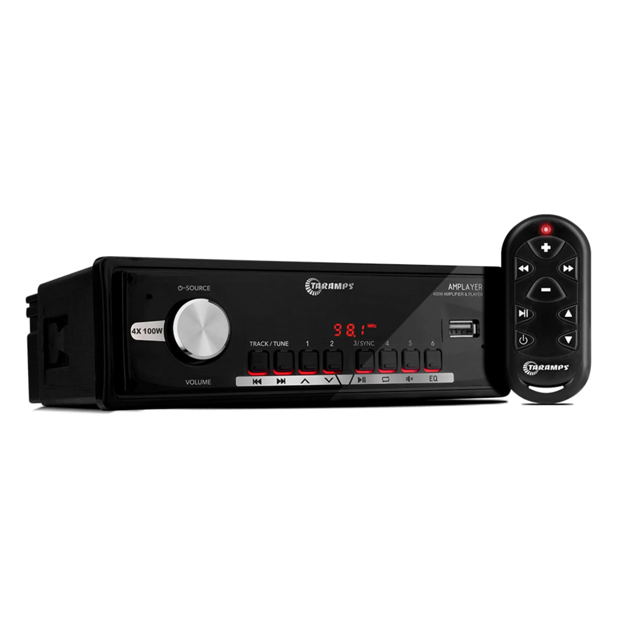 Auto Radio Taramps Amplayer 400 MP3 USB Bluetooth 400W RMS 4 Channels 2 Ohms