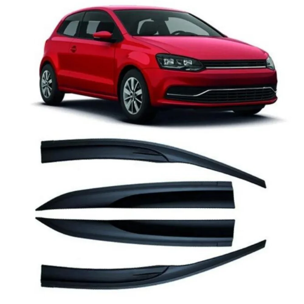 Car window accessories for Volkswagen Polo 2010-2017 Sport Style window deflector rain cover visor awnings Exterior Accessories