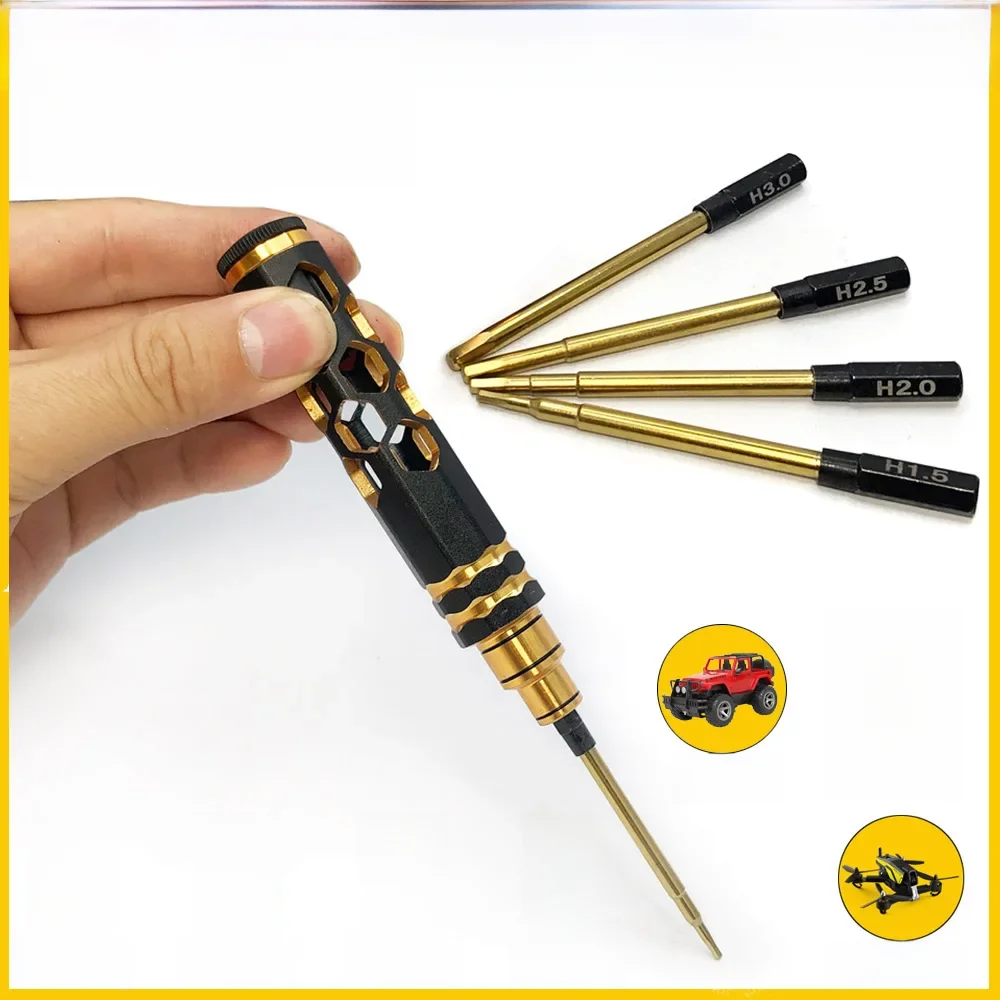 Jeu de tournevis hexagonaux 1.5mm 2.0mm 2.5mm 3.0mm, outil hexagonal pour Drone de course FPV Heli avions voitures bateau pièces RC