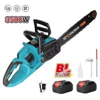 3500W Brushless 16Inch Electric Chainsaw Cordless Pruning Woodworking Power Tool Handheld Garden Cutter For Makita 18V Battery