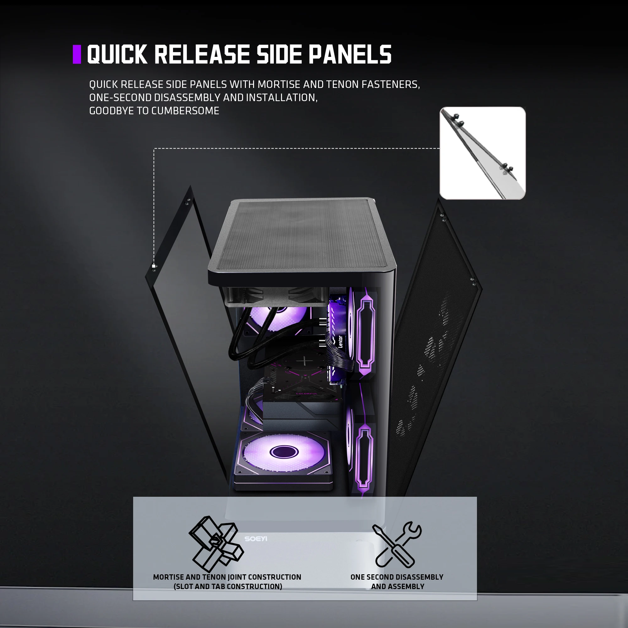 YEAH MAGIC Arcane Z1 Gaming Desktop Prebuilt PC Ryzen 7 5700X NVIDIA RTX 5060 32GB DDR4 RAM 1TB M.2 NVMe SSD Windows 11 WIFI
