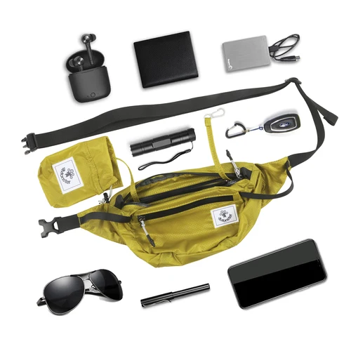 Imagen 2 del producto Mini bolso portátil liviano con múltiples bolsillos, riñoneras para senderismo, cinturones ajustables, 2L