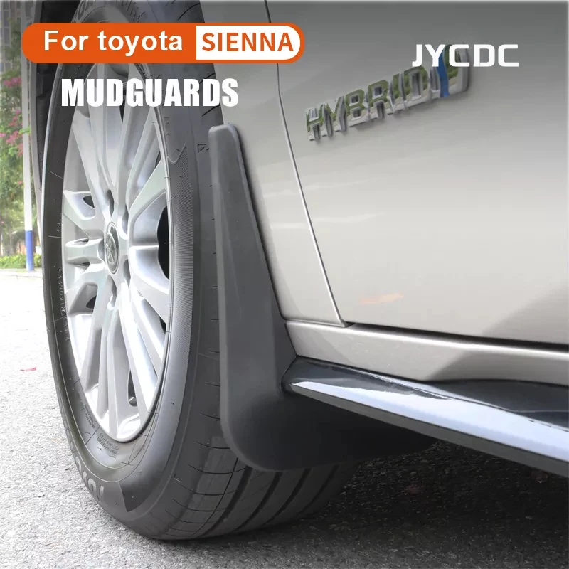 Soft Mud Flaps For Toyota Sienna 2021-2024 Accessories TPE Mudguards Original Design Fender Anti-Snow Anti-Sand Guard Protector