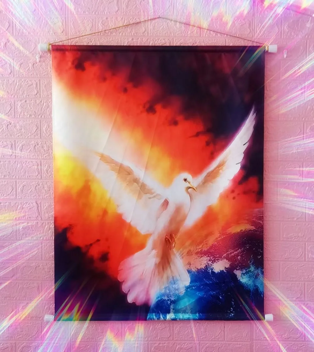 

Христианский святой припутный ревивольский голубь Духовой баннер