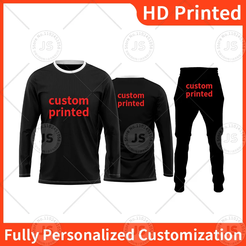 Personalized Customized Long Sleeved Pants Sports Set, Spring, Autumn, Summer Long Sleeved T-Shirt Set, Running Outdoor Sun Prot