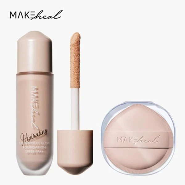 Makehill One Piel Ampoule Glow Fountion Original 28G + Glow-up jumbo puff + Cloud Fang Pang Puff