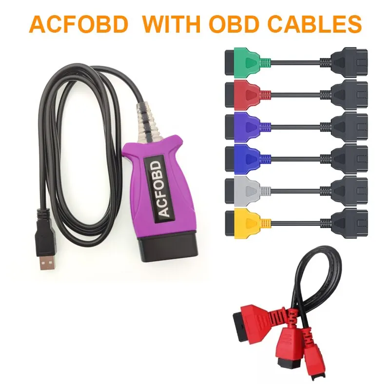 ITCARDIAG ACFOBD OBD2 herramienta de diagnóstico escáner OBD para Fiat/Alfa/Romeo/Lancia/Chrysler/Dodge/Ram/Jeep soporte ABS AIRBAG Cluster
