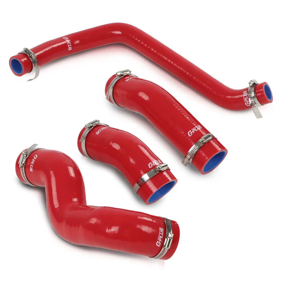 

Crossdesign Silicone Radiator Hose W/ Clamps Fit for 12339160 12339162 12339159 12340046 Humvee Red 4.5mm Thickness 3Ply Nylon