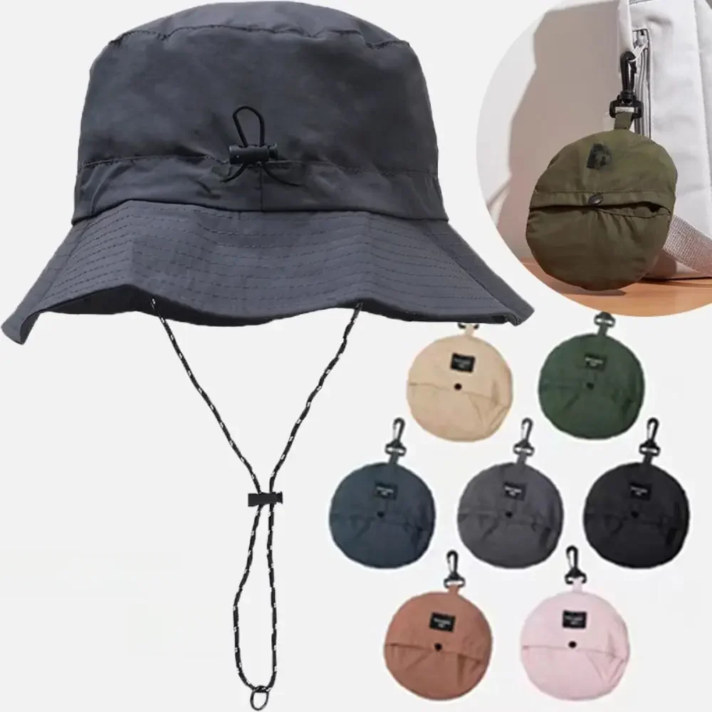 Chapeau seau imperméable de Protection solaire d'été, casquette de Camping et de randonnée avec sac de rangement, chapeau de soleil Anti-UV, casquette d'alpinisme, chapeau Panama