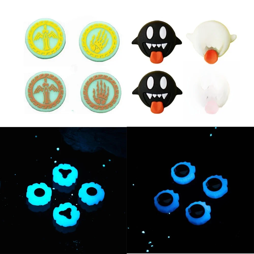 Couvercle de capuchon de poignée de bâton de pouce en Silicone lumineux pour Nintendo Switch Oled NS Lite pour Sony PS5 PS4 Pro PS3 Xbox One/360 série X/S