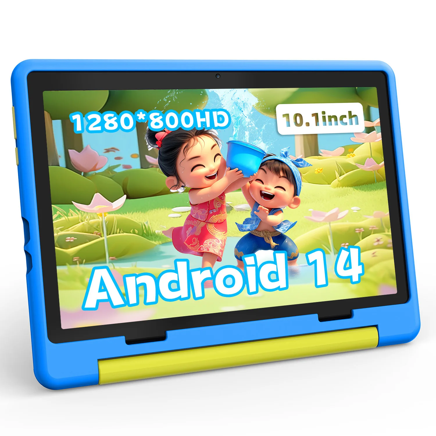 KT1016 Tablet per bambini Android 11 da 10,1 pollici Quad Core 8 GB RAM 64 GB ROM WiFi Bluetooth con custodia protettiva a prova di bambini Regalo per bambini