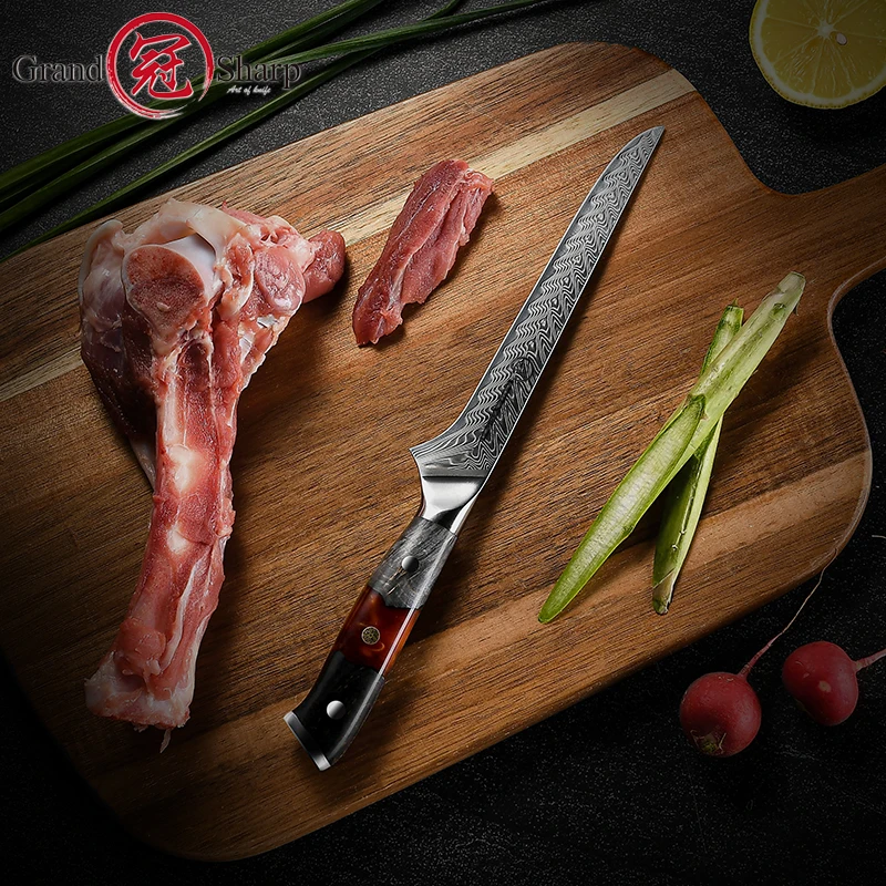 Damascus Kitchen Knives Chef\'s Boning Knife Japanese Steel Cooking Tool Home Market Cooking Cutlery Meat Vegetable Steak Knives