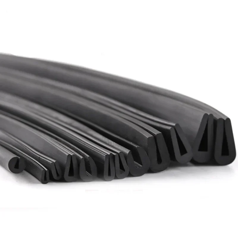 2/5/10/15/20 meter zwarte rubberen randstrip U-sectie Anti-oliekeerring Edge Shield Encloser Binnenbreedte 0,5-10 mm Hoog 5-15 mm - afbeelding 2