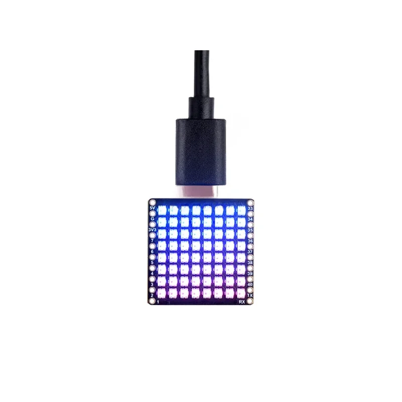 Płytka rozwojowa ESP32-S3 WiFi Bluetooth Matrix 8x8 RGB-LED z czujnikiem żyroskopowym QST QMI8658C dla Arduino Python — zdjęcie 2