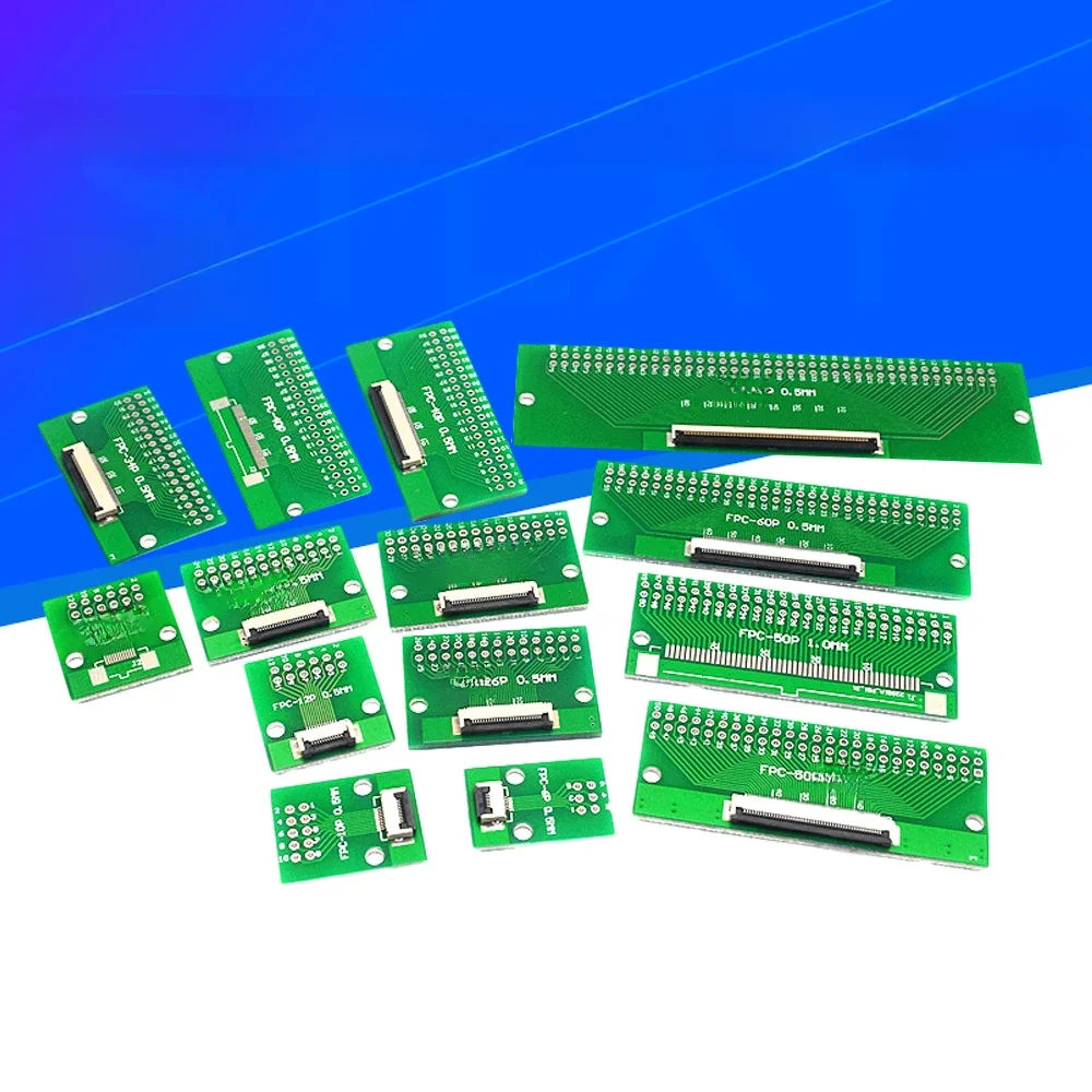 Płytka transferowa kabla płaskiego FPC/FFC jest bezpośrednio włożona DIY 0,5 MM 1 MM złącze dystansowe 6 P/8 P/10 P/20 P/30 P/40 P/60 P — zdjęcie 2