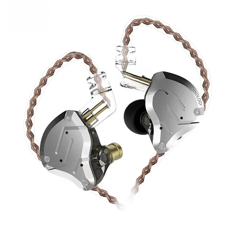 KZ ZS10 Pro Ruisonderdrukkende oortelefoon 4BA + 1DD Hybride 10 drivereenheden HIFI Bass-oordopjes in-ear monitor Metalen headset - afbeelding 2