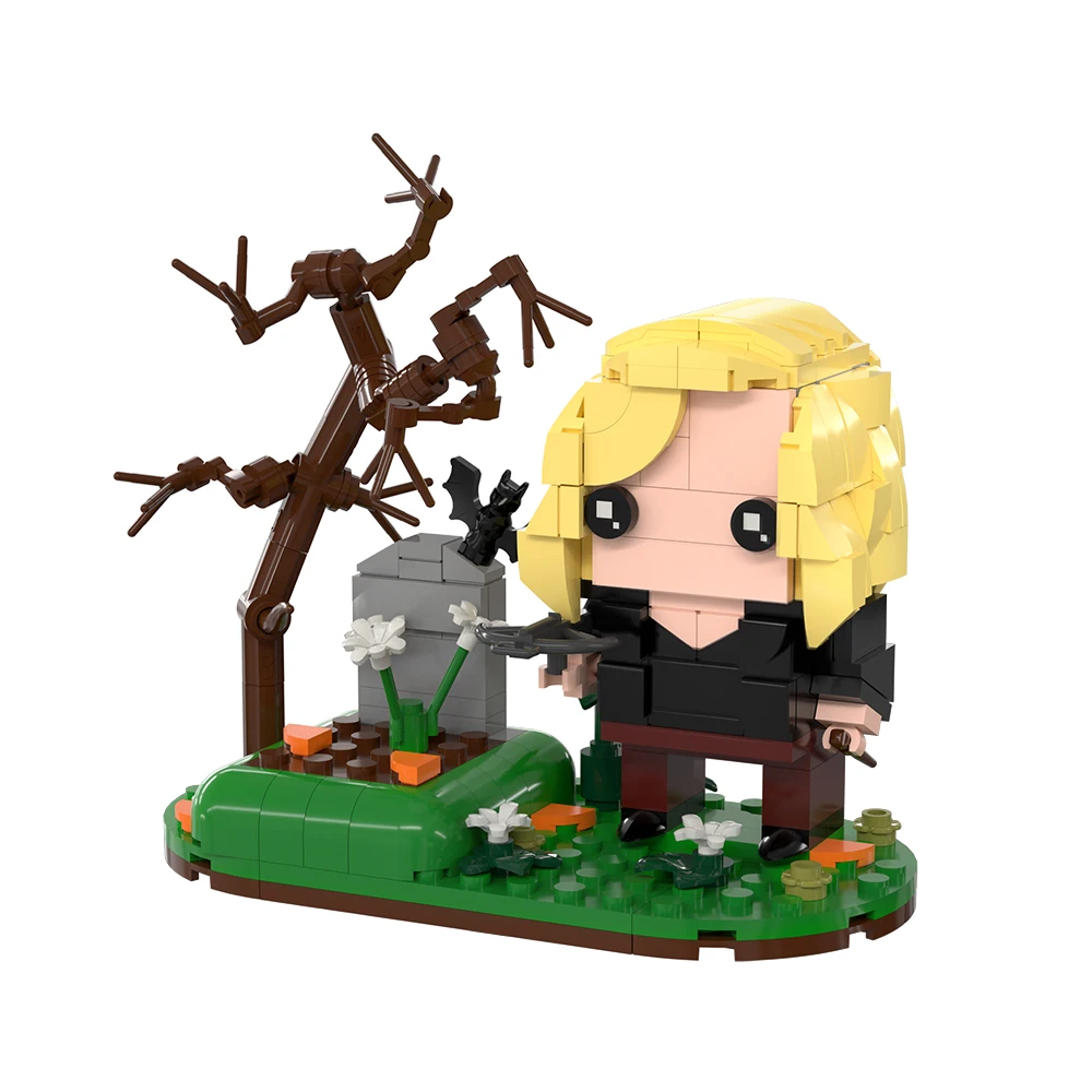 Buffy the Vampire Slayer Building Blocks Movie Graveyard Scene Buffy Summers Action Figure with Scythe Desk Stand Toy Adult Gift