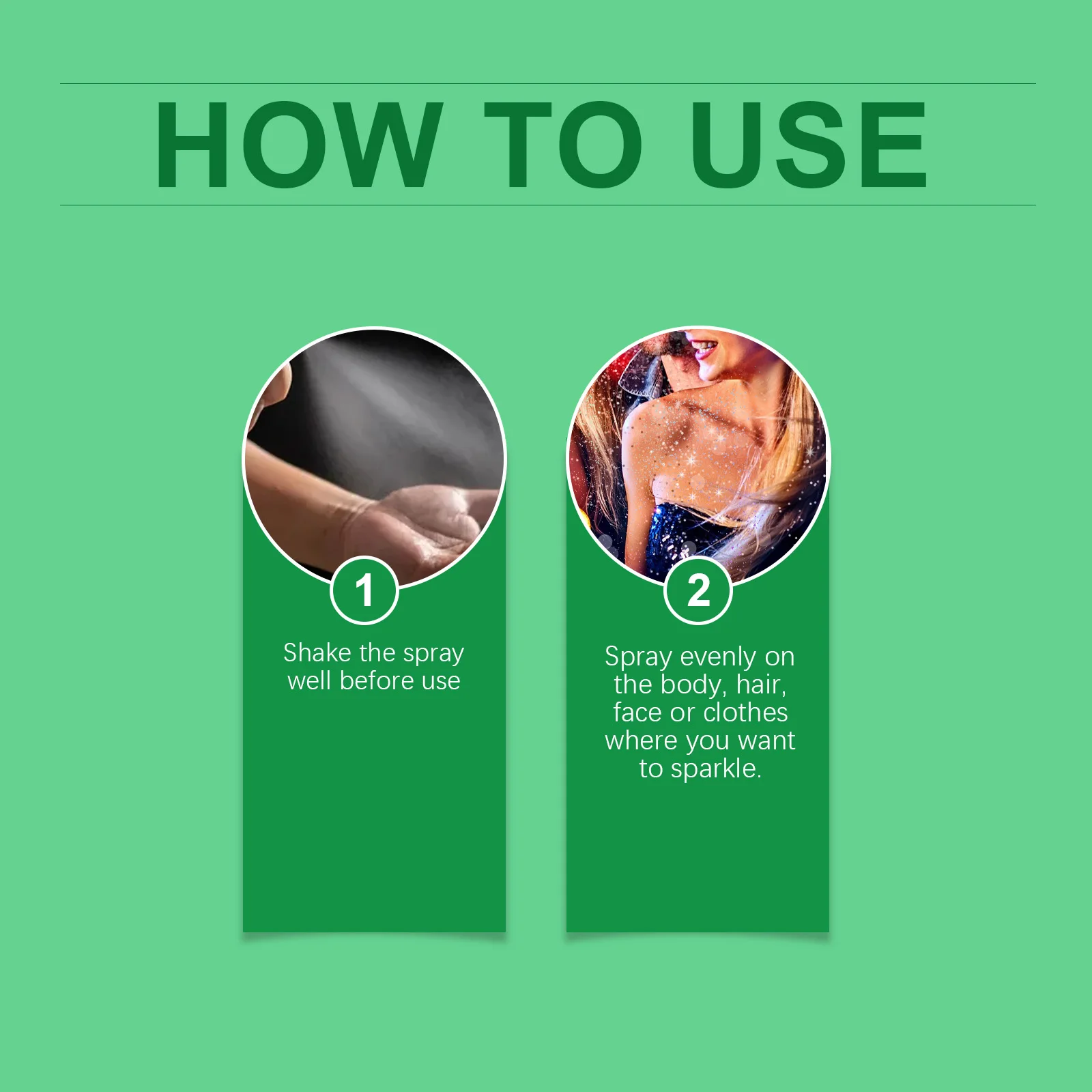 EELHOPE Colorful Body Glitter Spray Lasting Shiny Skin-friendly Non-irritating Smoothing Charming Sprakling Glitter Spray