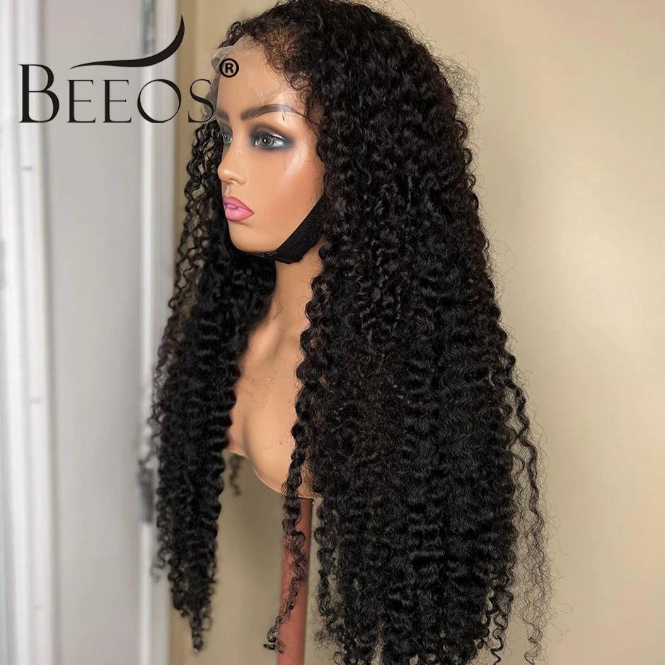 250% Skinlike Water Wave 360 HD Lace Wig Curly Baby Hair Wig Pre plucked 13x4 HD Lace Full Frontal Human Hair Wigs For Women