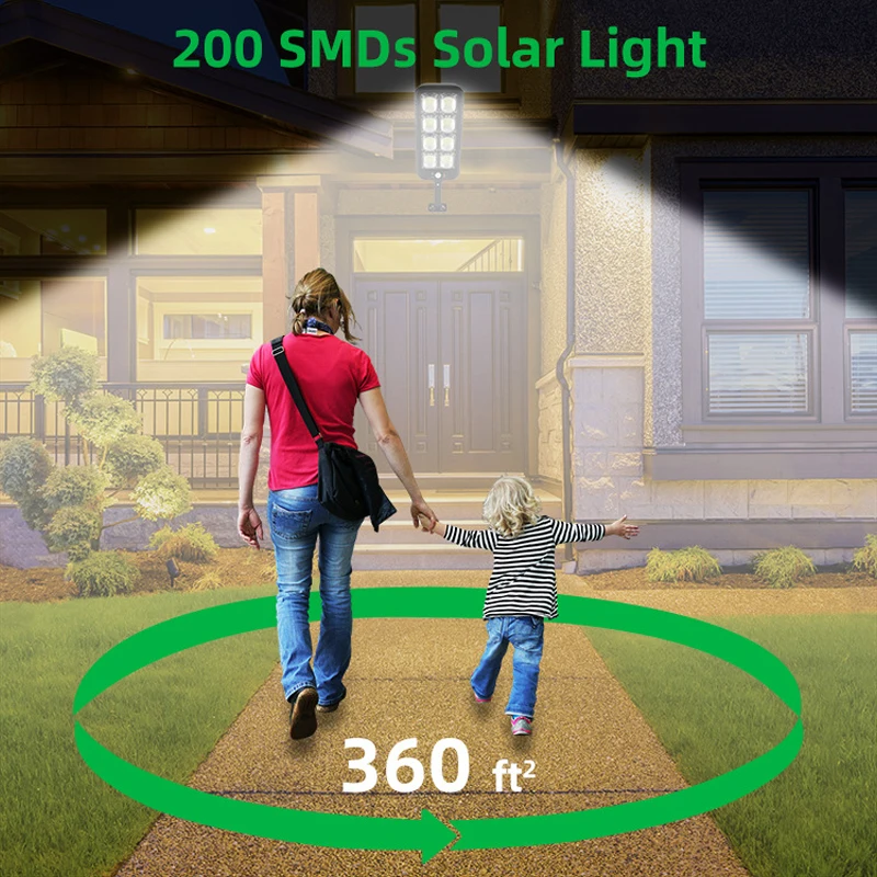 10000W New Outdoor Solar Street Light High Power Ultra Bright Human Sensing Waterproof Remote Control Courtyard Light Lighting