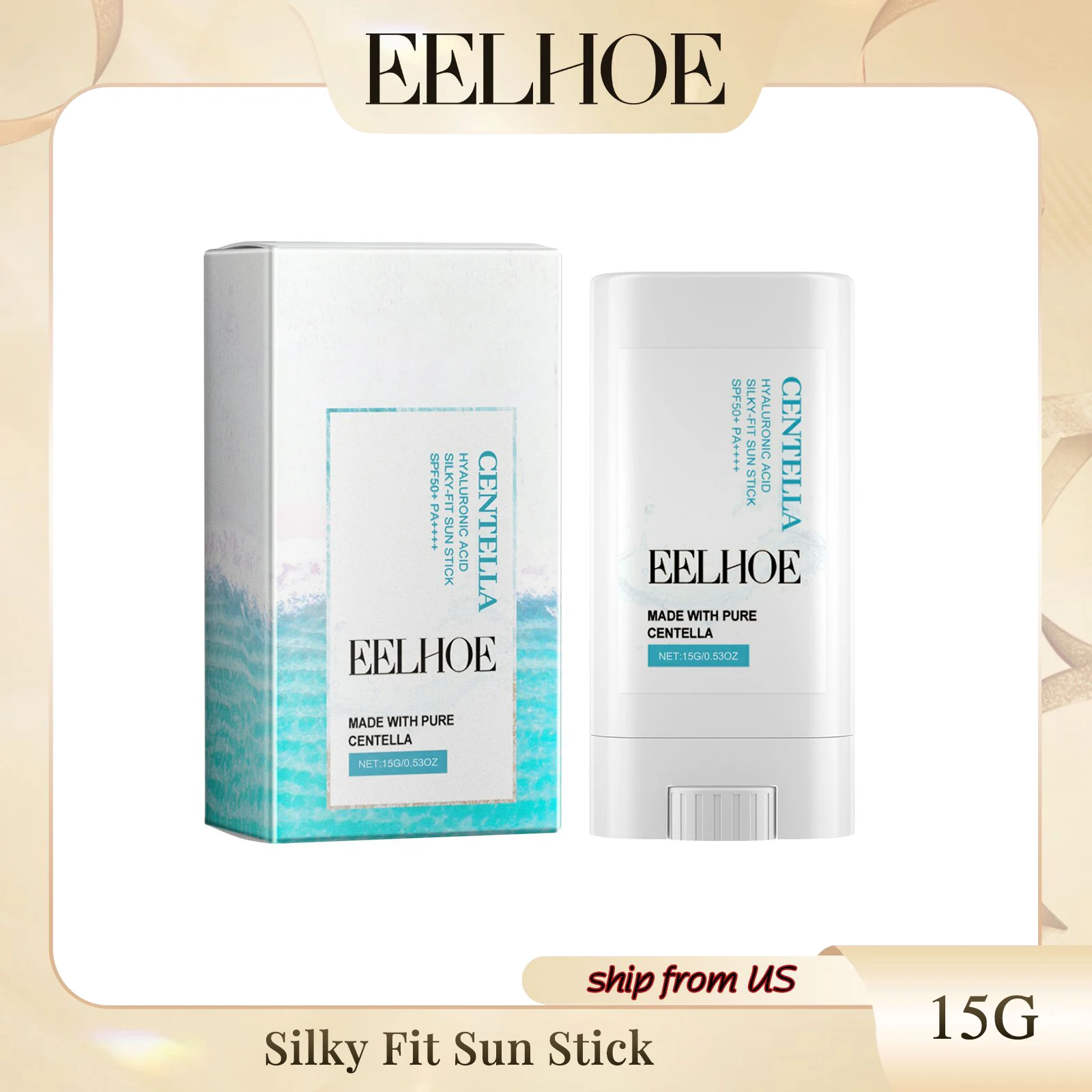 Eelhoe Silky Fit Sunscreen Stick Repair Skin Barrier Prevent Sun Damage Prevent Uv Anti-pigmentation Refreshing Non-sticky