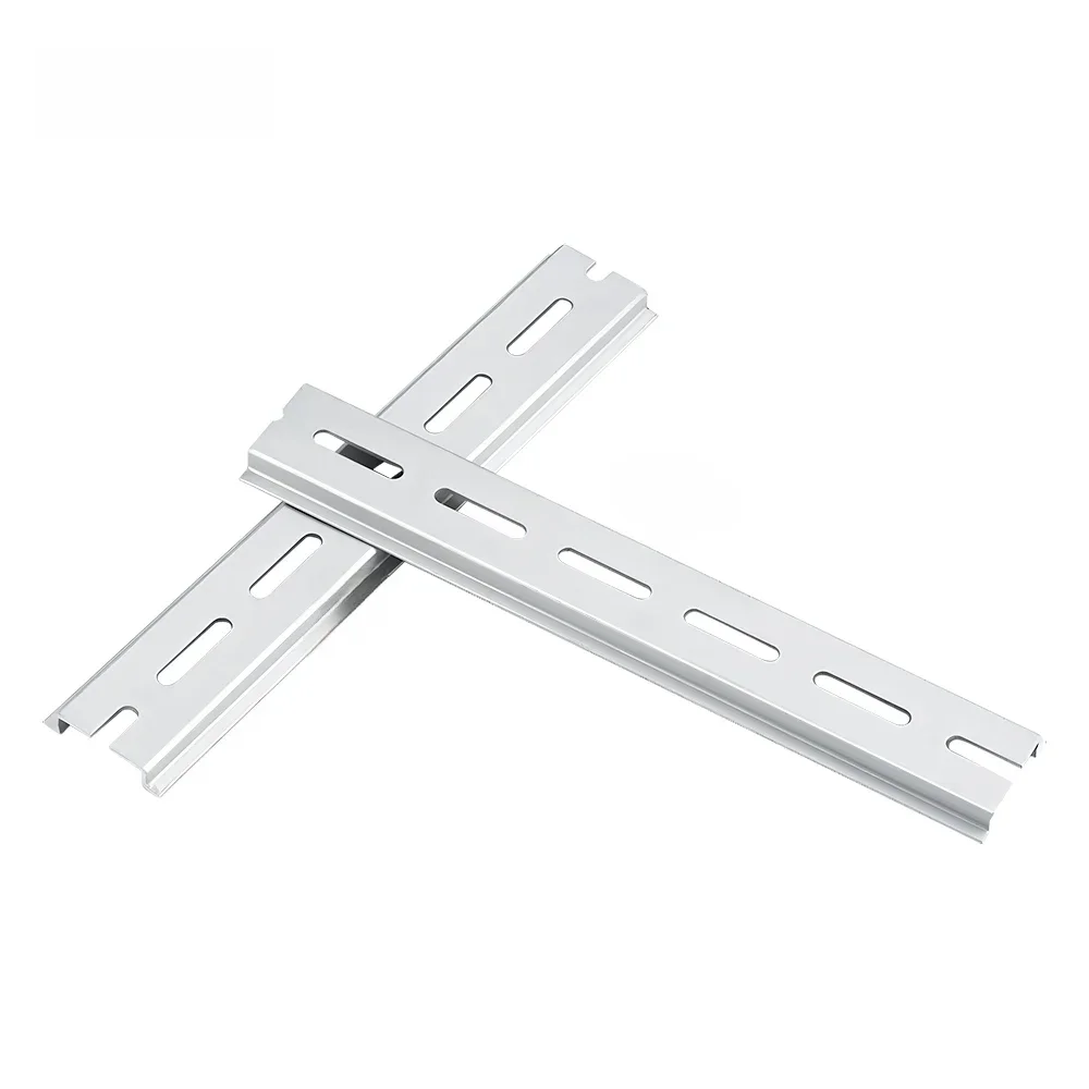 1 peça trilho din de alumínio para relé de bloco terminal c45 dz47 espessura 1.5mm ns35 material de