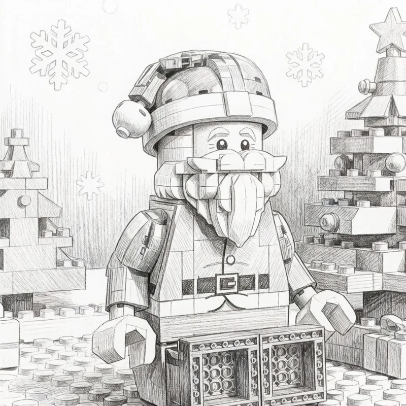 2026 New 761 PCS Santa Claus Building Block Set Model Adult Gift Collectible Decoration Creative Toy Bricks view 2
