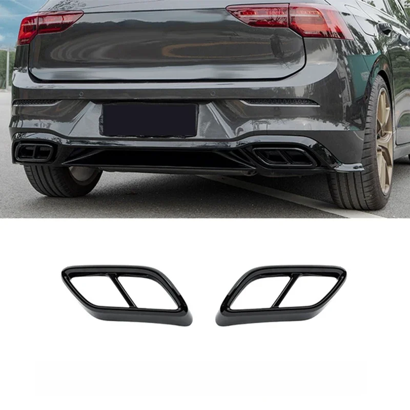 Car Rear Uitlaatpijp Uitlaat Tip Cover Trim Voor Golf 8 MK8 Accessoires 2020 2021 - afbeelding 2