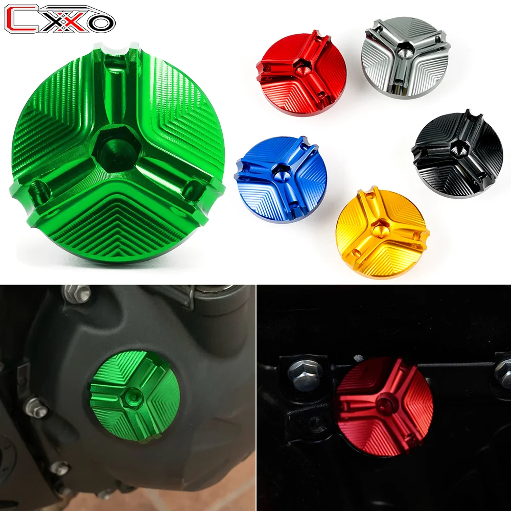 For Kawasaki Z650 Z800 Z400 Z900 RS Z1000 R SX Z125 Versys 650 1000 SE X300 CNC Motorcycle Engine Oil Filler Cap Oil Plug Cover