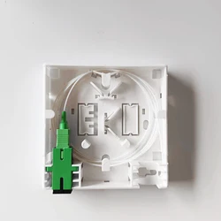 FTTH Fiber Optical Terminal Junction Box SC Fiber Combination 2PORTS 86  Information Panels With Adapter And 1XPigtail