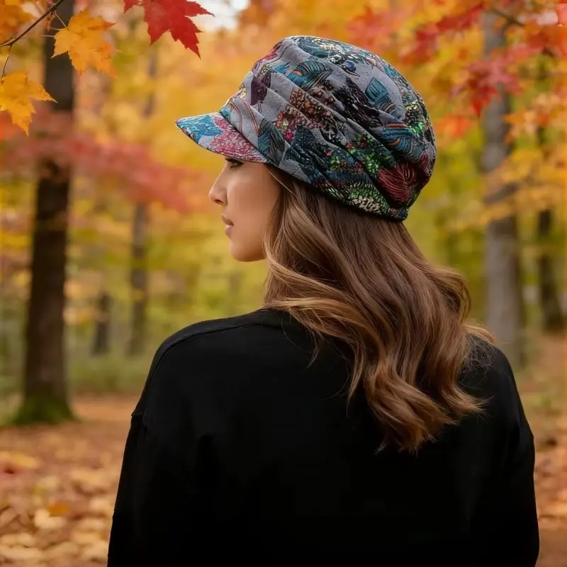 

Twisted Brim Gray Hat for Sun Protection and Style​ – Breathable Fabric Flexible Visor Provides Shade Versatile for Running.