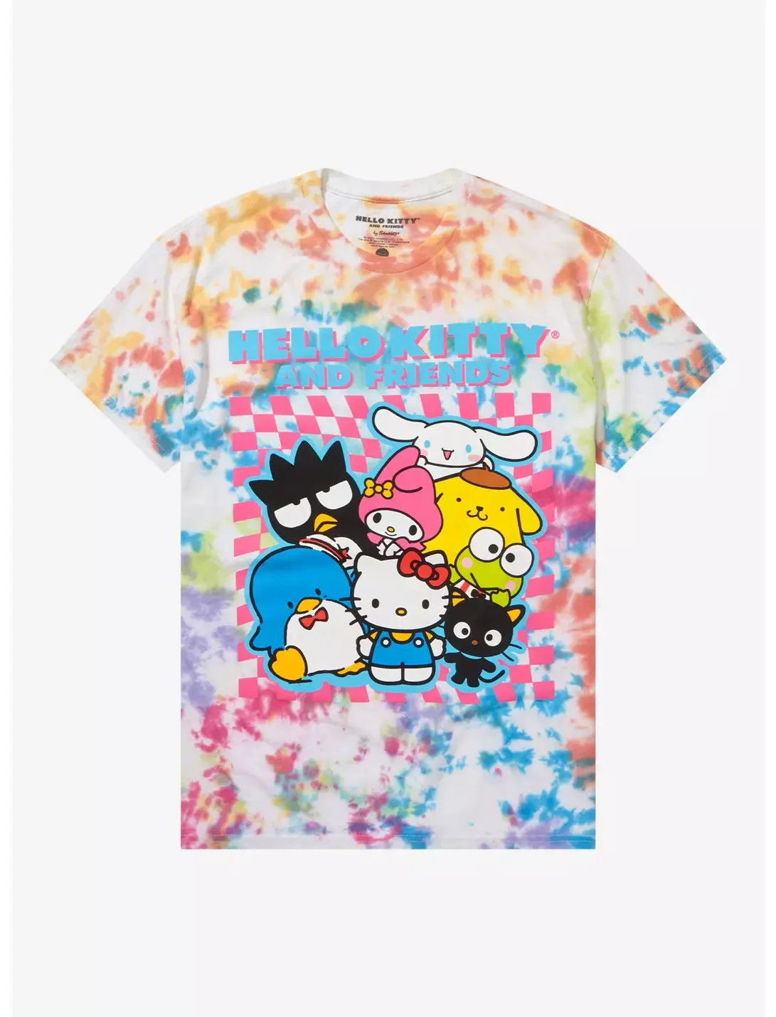 2024 Summer New Sanrio & Hello Kitty and Friends Pattern Crew Neck T-Shirt Cartoon KID/Adult Casual Comfort Girl Short Sleeve