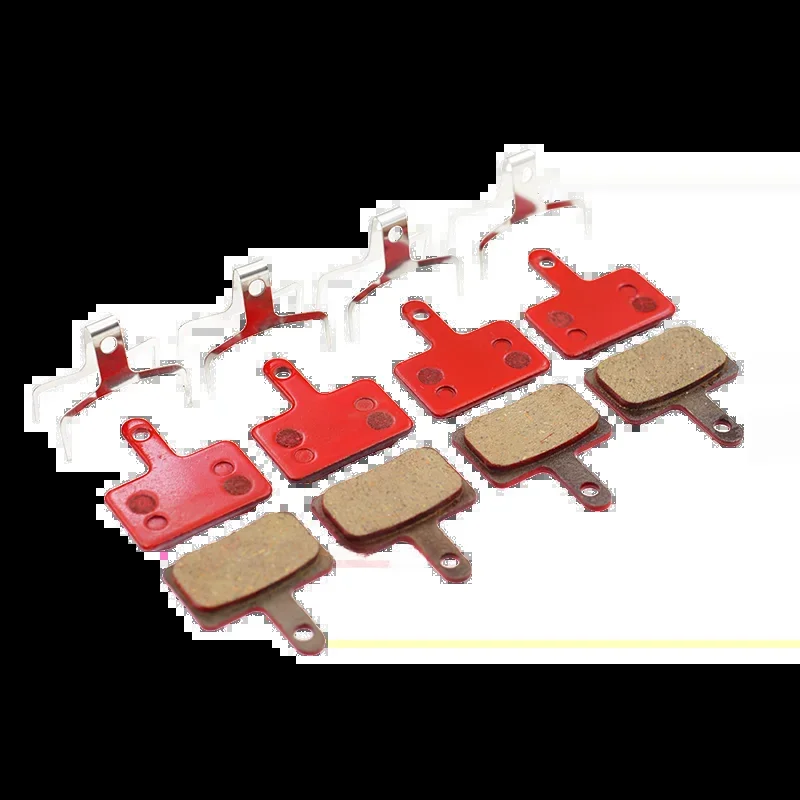 AliExpress COOMA SPORT Bicycle Disc Brake Pads for SHIMANO MT200 MT400 MT500 Caliper, B01S and Txk E10.11/E11.11/P20.11/A10.11,A11TS, 4 Pairs, Red