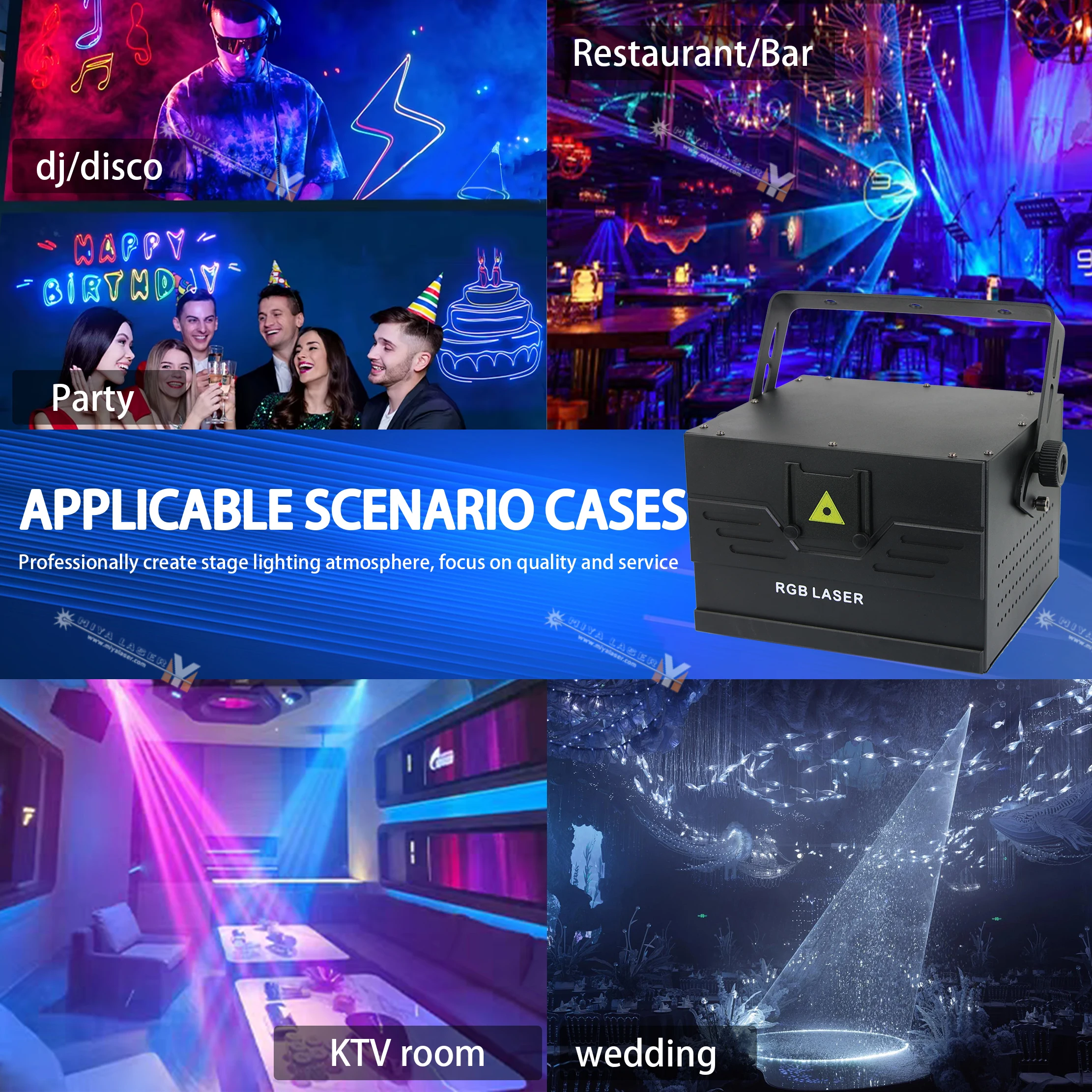 RGB 1~10w laser light bluetooth app control ILDA home party  ILDA DMX wedding projector DJ nightclub disco Christmas stage light